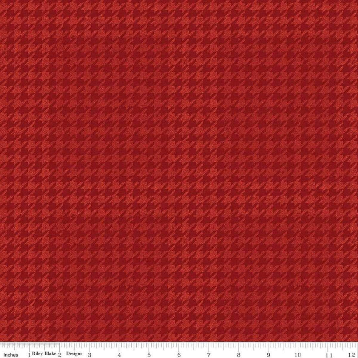 All About Plaids Houndstooth Red - 1/2 Yard Increments, Cut Continuously - by Riley Blake Designs