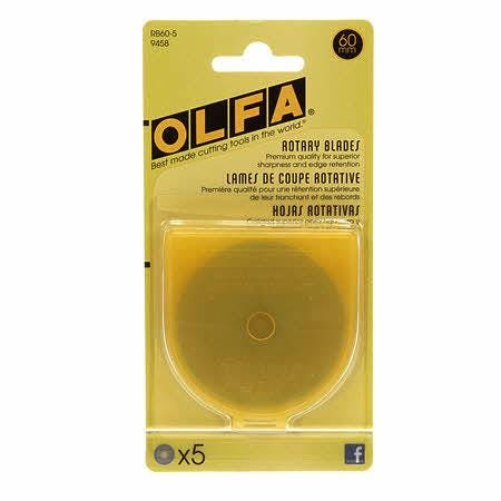 5 Pack Olfa 60mm Rotary Blade