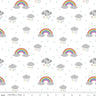 Clearance- Dream in Color White - 1/2 Yard Increments, Cut Continuously - by Kristy Lea for Riley Blake Designs