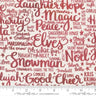 Comfort and Joy in Cloud Red - 1/2 Yard Increments, Cut Continuously - by Create Joy Project for Moda Fabrics