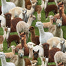 Green Alpacas - 1/2 Yard Increments, Cut Continuously - by Keith Kimberlin for Elizabeths Studio