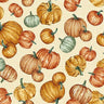 Plentiful Pumpkins in Cream - 1/2 Yard Increments, Cut Continuously - by Michael Miller
