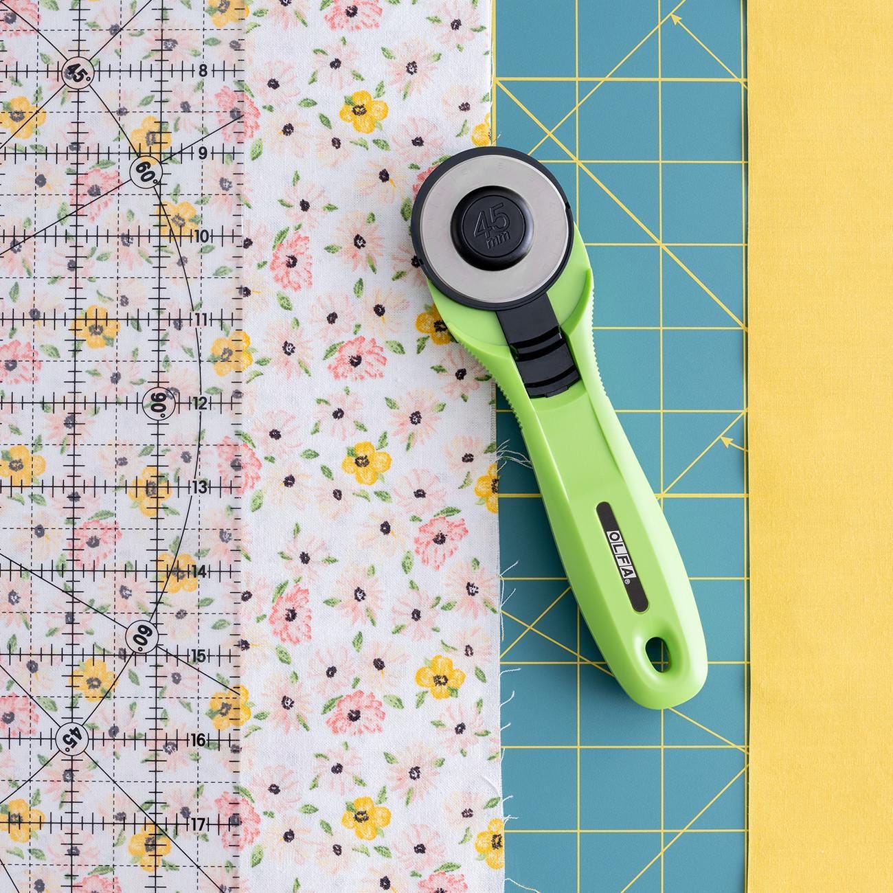 Lime Green Splash 45mm Rotary Cutter by Olfa