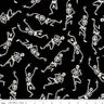 Monthly Placemats 2 October Skeletons in Black - 1/2 Yard Increments, Cut Continuously - by Hester & Cook for Riley Blake Designs