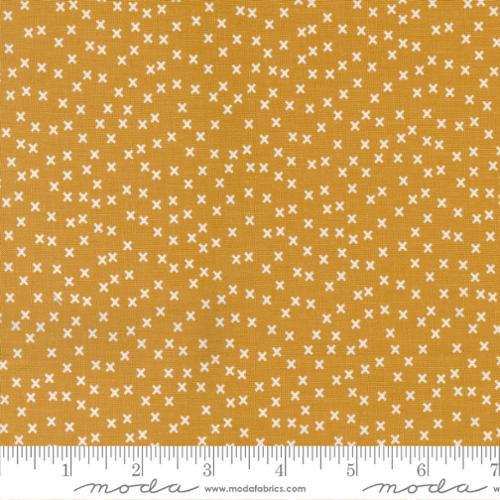Vintage X in Yellow (Gold) - 1/2 Yard Increments, Cut Continuously - by Sweetwater for Moda Fabrics