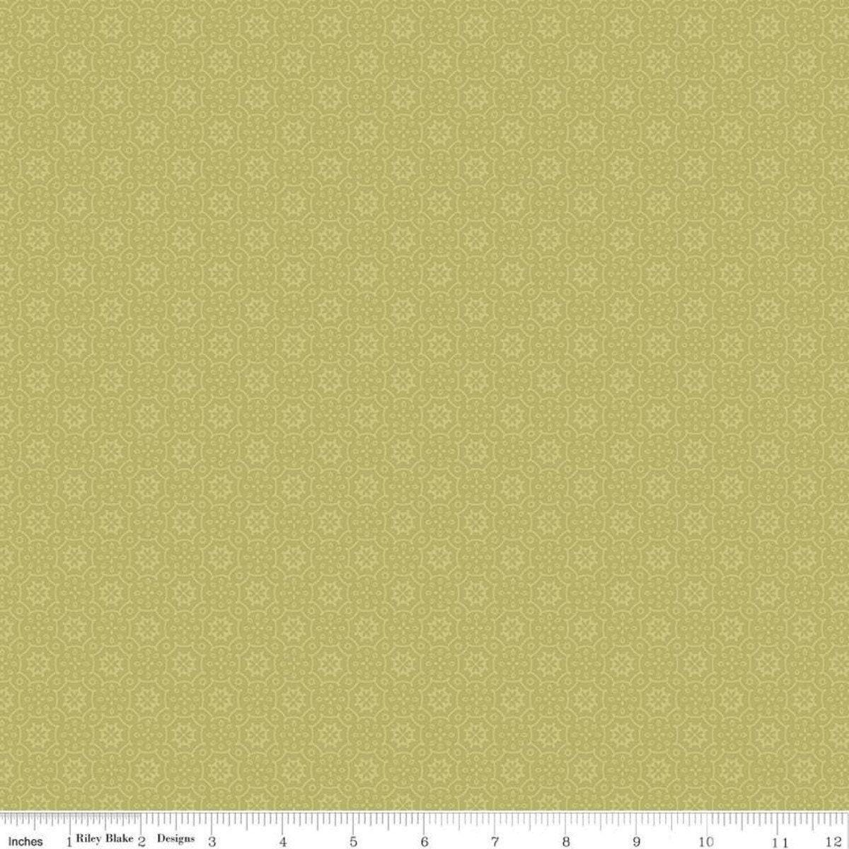 Clearance: Joy In The Journey Tiles in Olive - 1/2 Yard Increments, Cut Continuously - by Dani Mogstad for Riley Blake Designs