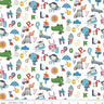 Fisher-Price Let's Play Alphabet in White - 1/2 Yard Increments, Cut Continuously - by Riley Blake Designs