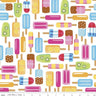 Clearance- Rainbowfruit Popsicle Main in White - 1/2 Yard Increments, Cut Continuously - by Amber Kemp-Gerstel for Riley Blake Designs