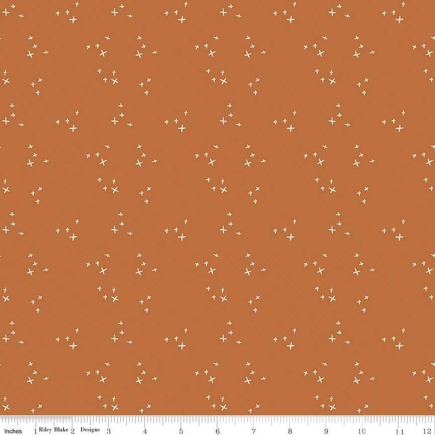 Pumpkin Spice Sparkle Spice - 1/2 Yard Increments, Cut Continuously - by Simple Simon & Company for Riley Blake Designs