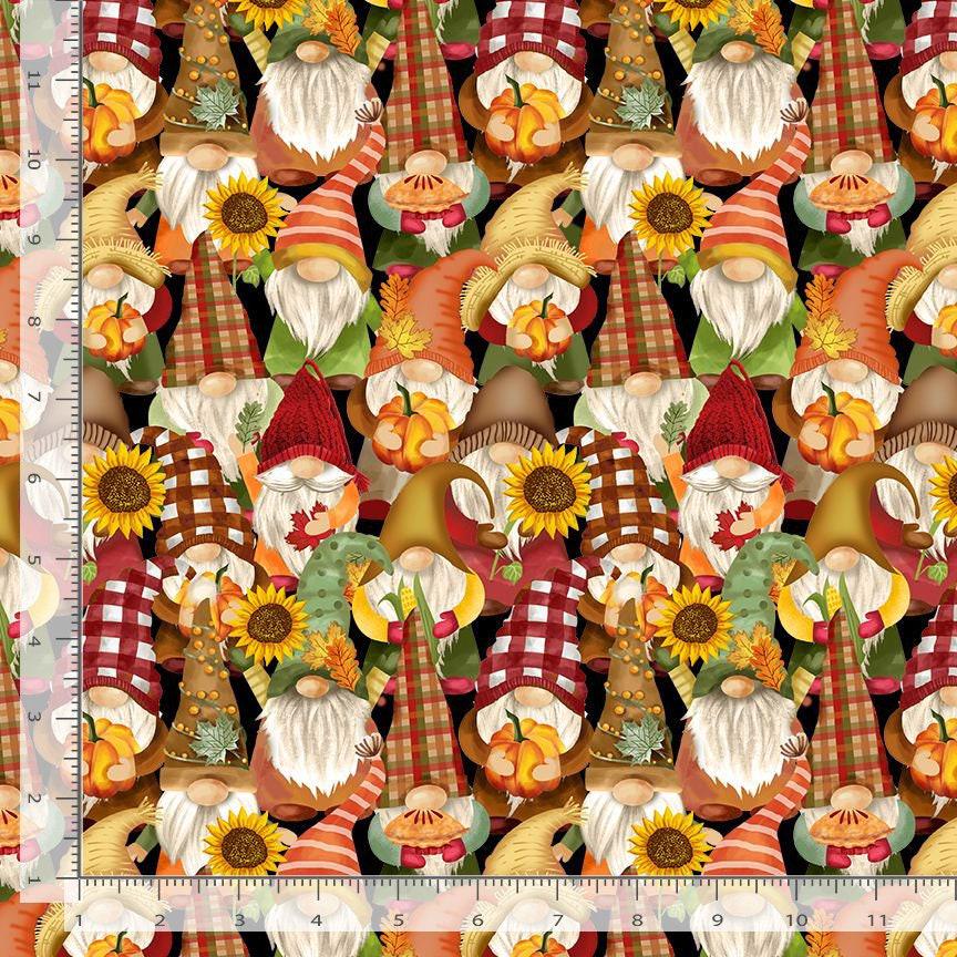 Harvest Gnomes - 1/2 Yard Increments, Cut Continuously - by Timeless Treasures