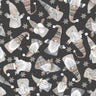Snow Gnomes Black Allover - 1/2 Yard Increments, Cut Continuously - by Timeless Treasures