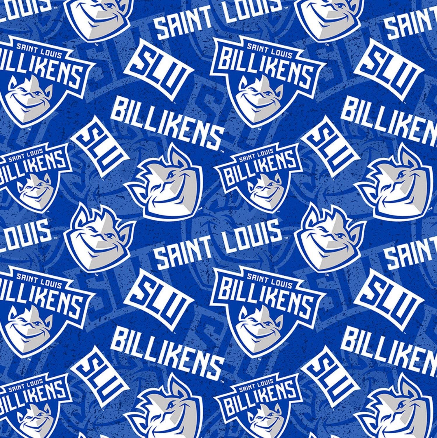 NCAA St. Louis Billikens Tone on Tone Fabric - 1/2 Yard Increments, Cut Continuously
