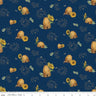 Honey Bees and Flowers Please Beehives in Navy - 1/2 Yard Increments, Cut Continuously - by Tara Reed for Riley Blake Designs