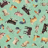 Heartland Animal Toss in Sage - 1/2 Yard Increments, Cut Continuously - by Morris Creative Group for QT Fabrics