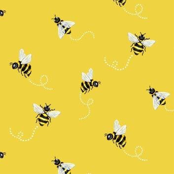 Buzz Swirl in Yellow - 1/2 Yard Increments, Cut Continuously - by Michael Miller