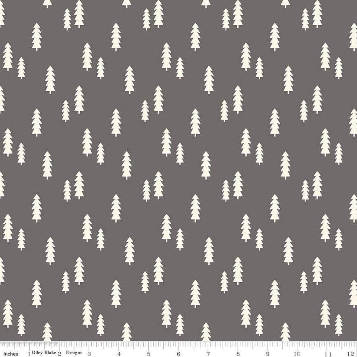 Clearance: Wild At Heart Trees in Gray - 1/2 Yard Increments, Cut Continuously - by Lori Whitlock for Riley Blake Designs