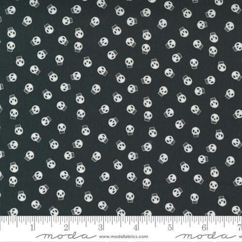 Skullzzz Holiday Halloween in Midnight - 1/2 Yard Increments, Cut Continuously - by Stacy Iest Hsu for Moda Fabrics
