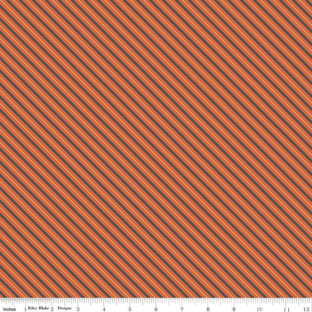 Haunted Adventure Stripes in Autumn by Beverly McCullough for Riley Blake Designs