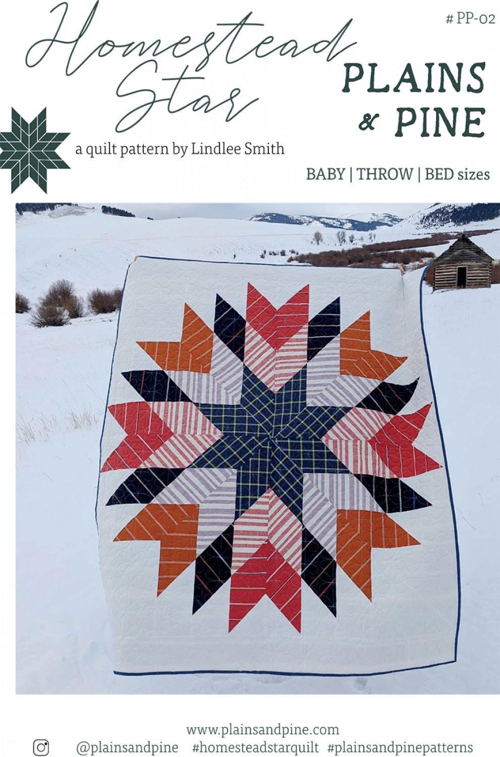 Homestead Star Quilt Pattern by Plains and Pine