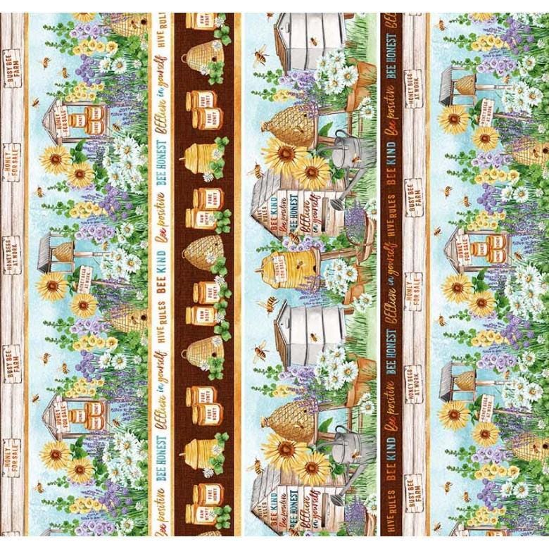 Bee Culture Sweet As Can Bee in Multi - 1/2 Yard Increments, Cut Continuously - by Michael Miller