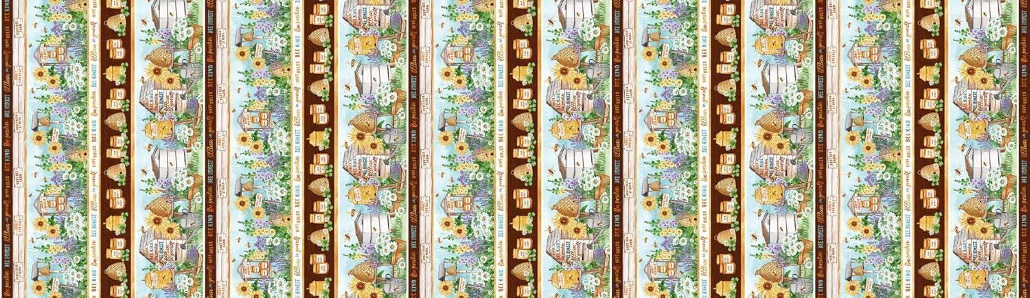 Bee Culture Sweet As Can Bee in Multi - 1/2 Yard Increments, Cut Continuously - by Michael Miller