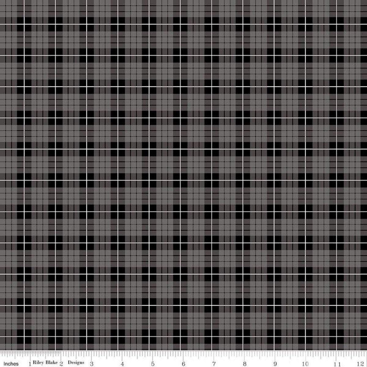 Wild At Heart Plaid in Gray - 1/2 Yard Increments, Cut Continuously - by Lori Whitlock for Riley Blake Designs