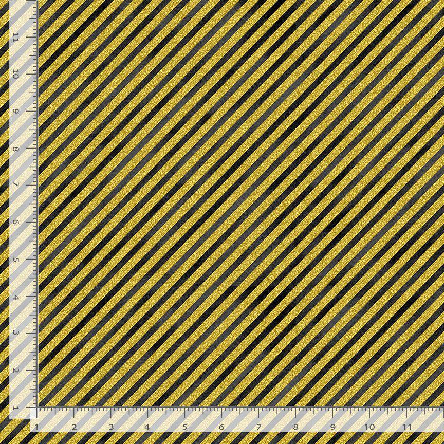 Golden Metallic Stripes - 1/2 Yard Increments, Cut Continuously - by Timeless Treasures