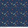 Let's Play Triangles on Navy - 1/2 Yard Increments, Cut Continuously - by Riley Blake Designs