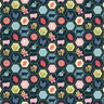 Navy Strawberry Patch - 1/2 Yard Increments, Cut Continuously - by Poppy Cotton