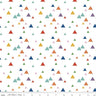 Let's Play Triangles on White - 1/2 Yard Increments, Cut Continuously - by Riley Blake Designs
