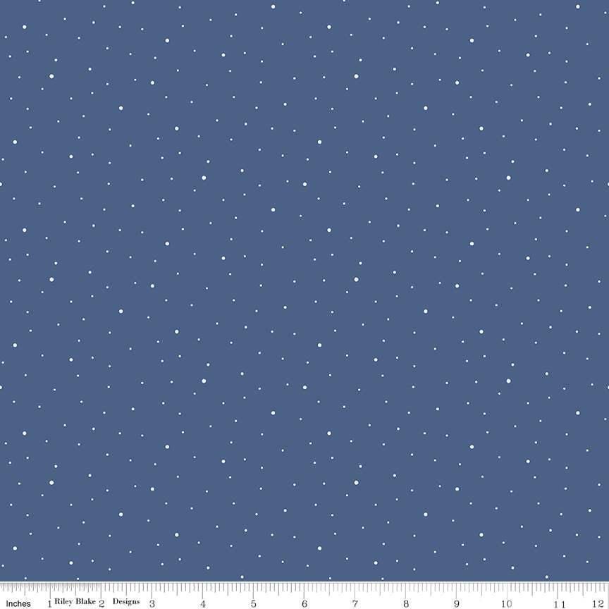 Denim Dapple Dot - 1/2 Yard Increments, Cut Continuously - by Riley Blake Designs