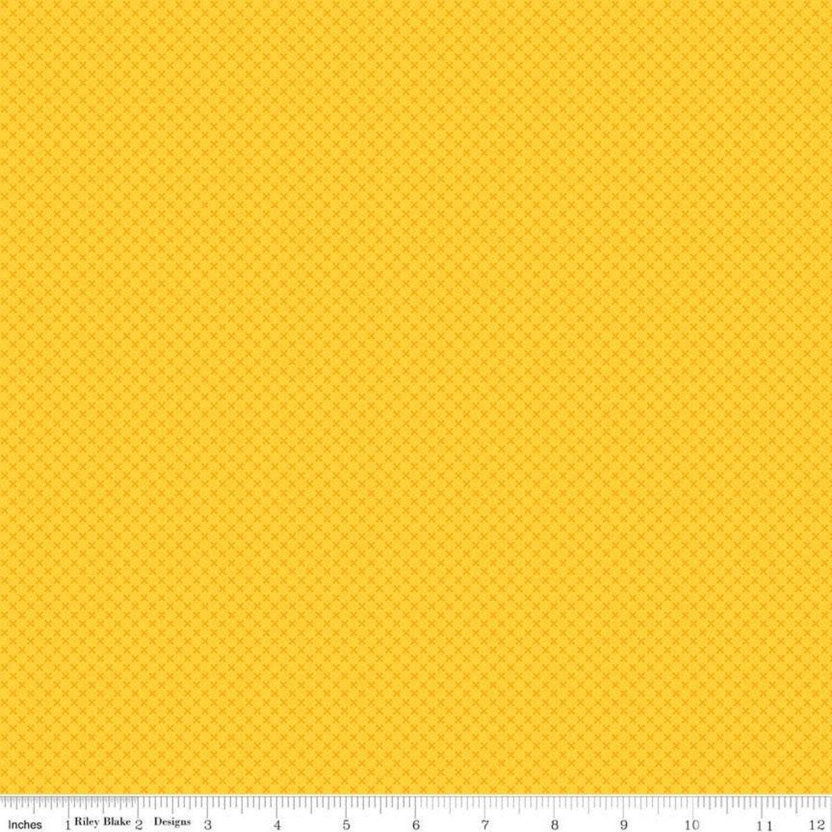 Yellow Kisses - 1/2 Yard Increments, Cut Continuously - by Doodlebug Design for Riley Blake Designs
