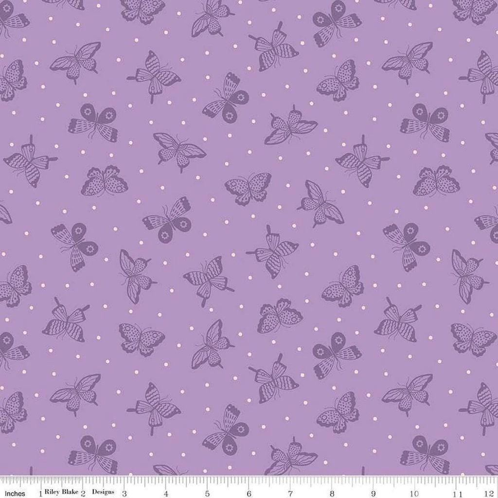 Clearance- Sweet Picnic Kaleidoscope in Lilac - 1/2 Yard Increments, Cut Continuously - by Natalia Juan Abello for Riley Blake Designs