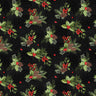 Tartan Holiday Black Foliage Toss - 1/2 Yard Increments, Cut Continuously - by Danielle Leone Collection for Wilmington Prints