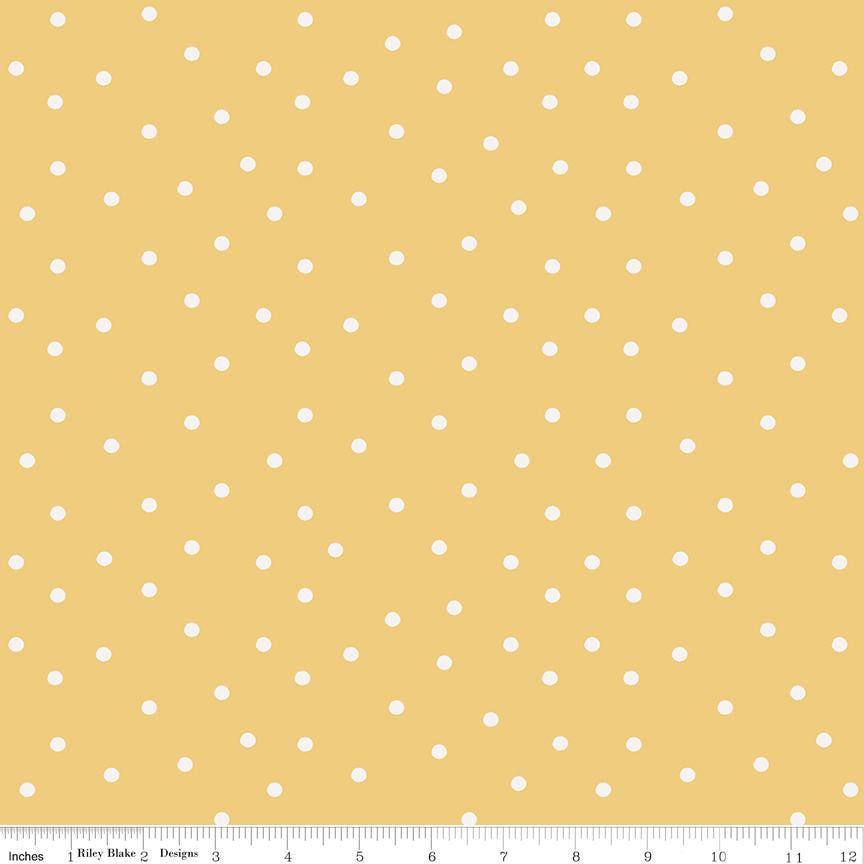 Sunflower Whispers Dots in Yellow - 1/2 Yard Increments, Cut Continuously - by Lisa Audit for Riley Blake Designs