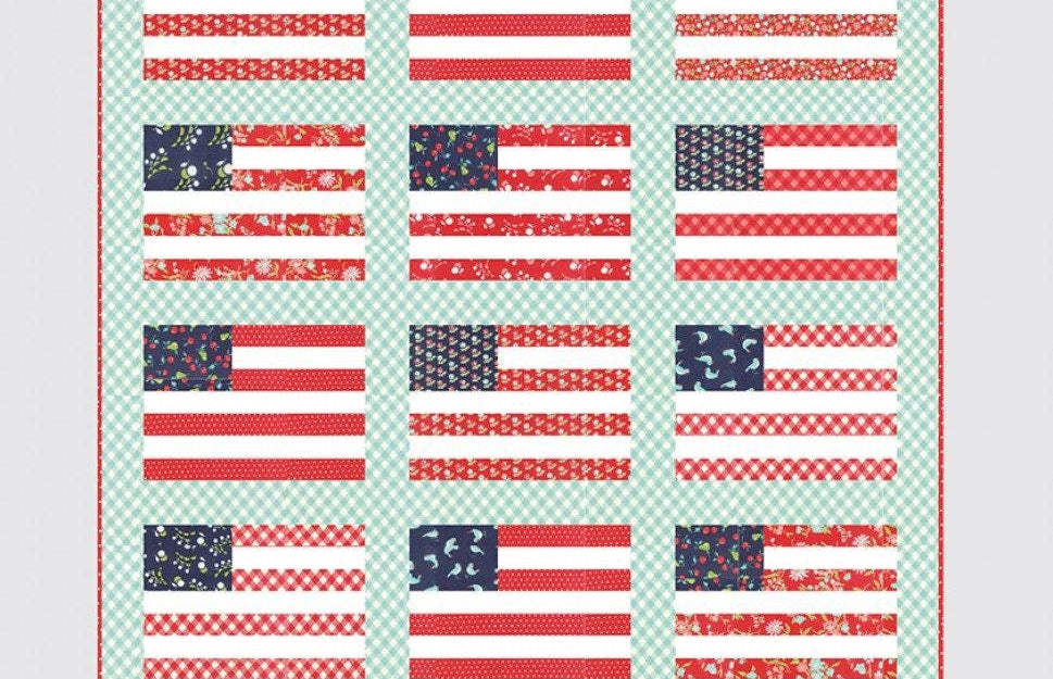Stars and Stripes Pattern by Camille Roskelley of Thimble Blossoms