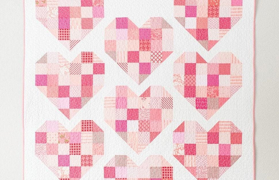 Scrappy Hearts Pattern by Quilty Love