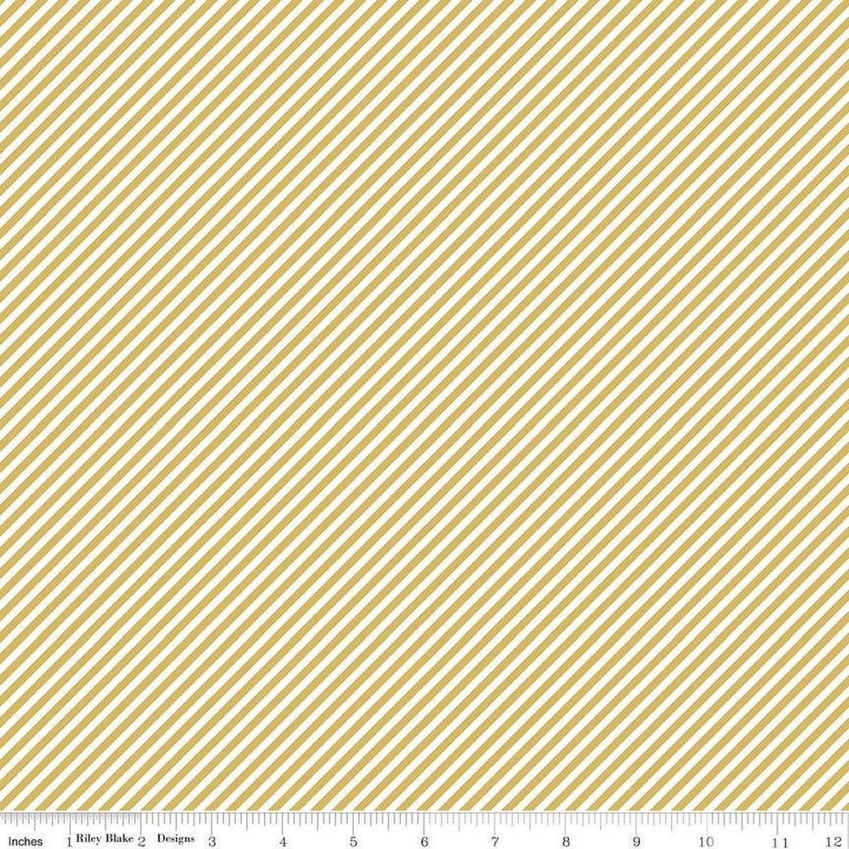 Clearance: Daybreak Stripe in Daisy - 1/2 Yard Increments, Cut Continuously - by Fran Gulick for Riley Blake Designs