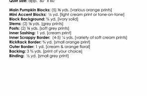 Pumpkins & Cream Quilt Pattern by Fig Tree Quilts
