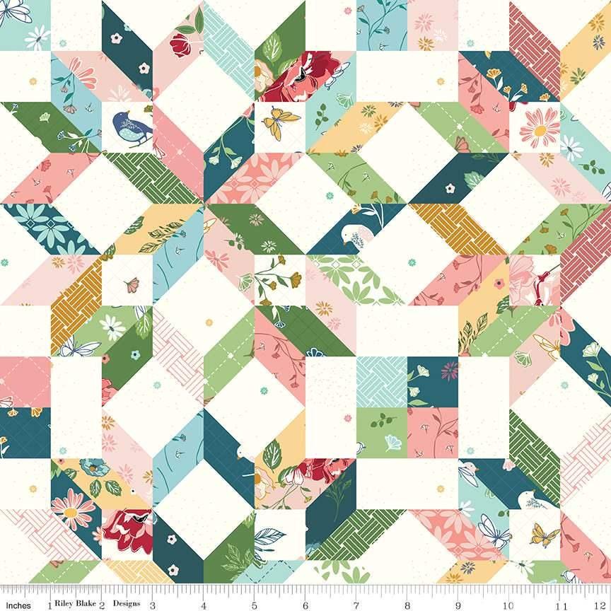 Melody Carpenter Star Cheater Print in Multi - 1/2 Yard Increments, Cut Continuously - by Beverly McCullough for Riley Blake Designs