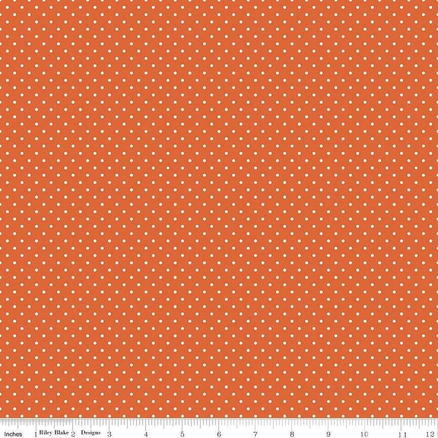 Swiss Dot Autumn - 1/2 Yard Increments, Cut Continuously - by Riley Blake Designs