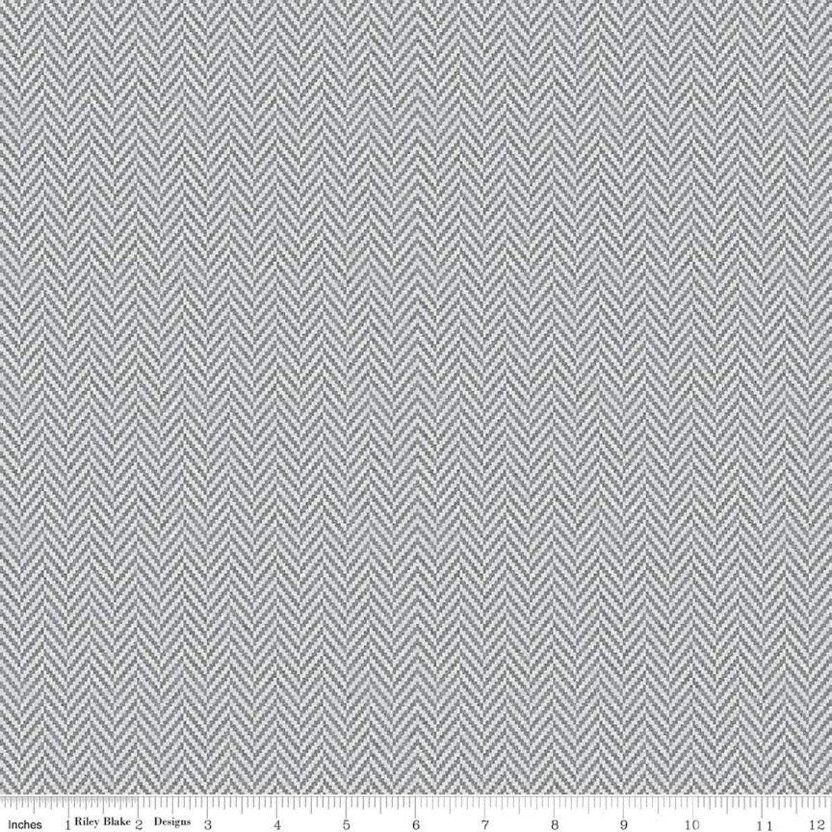 All About Plaids Herringbone Gray - 1/2 Yard Increments, Cut Continuously - by Riley Blake Designs
