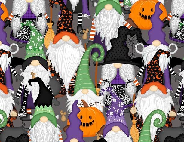 Gnome-ster Mash Packed Gnomes Multi - 1/2 Yard Increments, Cut Continuously - by Jennifer Pugh for Wilmington Prints