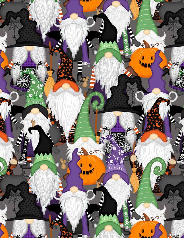 Gnome-ster Mash Packed Gnomes Multi - 1/2 Yard Increments, Cut Continuously - by Jennifer Pugh for Wilmington Prints