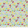Clearance- Rainbowfruit Let's Get Coconuts in Aqua - 1/2 Yard Increments, Cut Continuously - by Amber Kemp-Gerstel for Riley Blake Designs