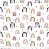 Day in the Life Rainbows in White - 1/2 Yard Increments, Cut Continuously - by Echo Park Paper Co. for Riley Blake Designs