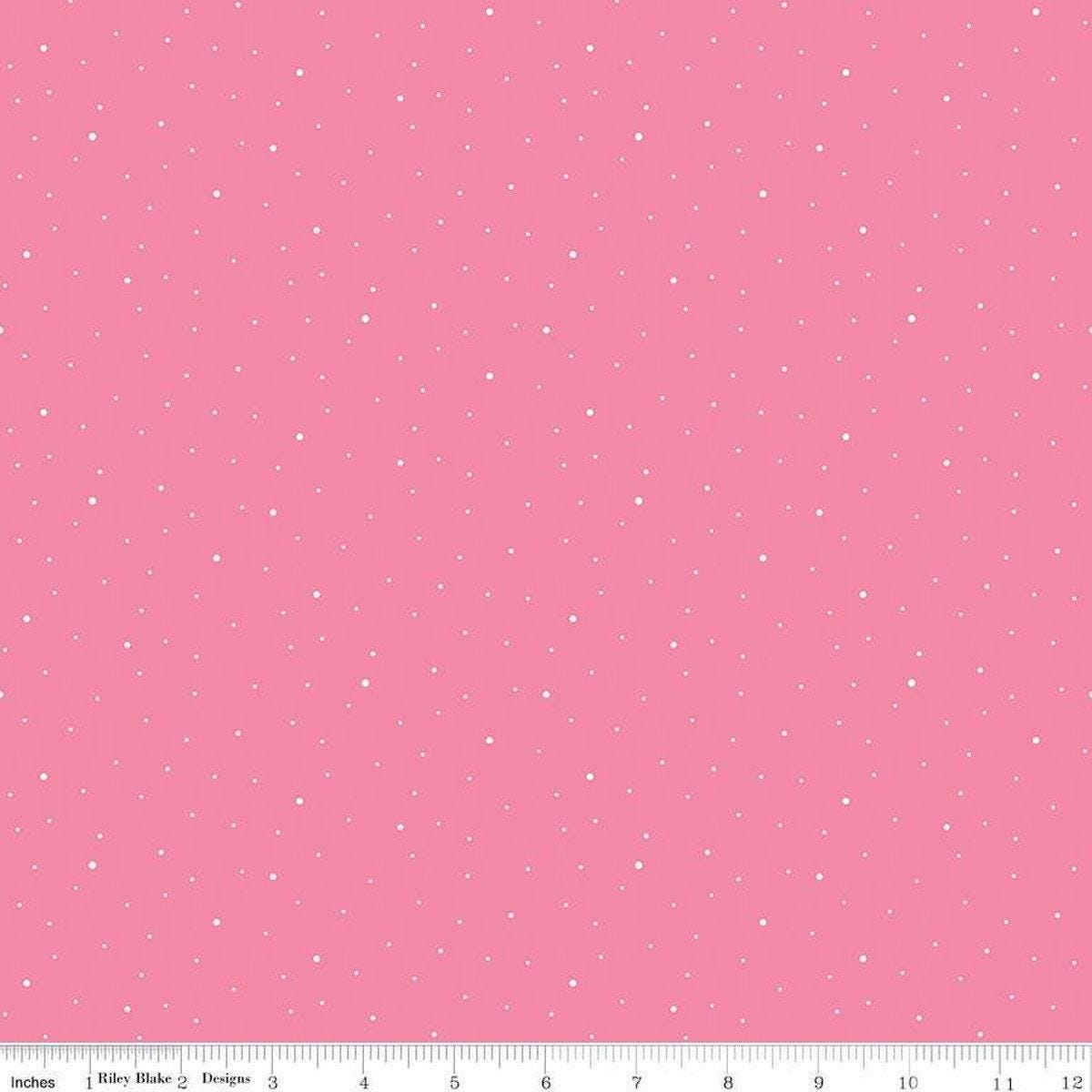 Tickle Pink Dapple Dot - 1/2 Yard Increments, Cut Continuously - by Riley Blake Designs