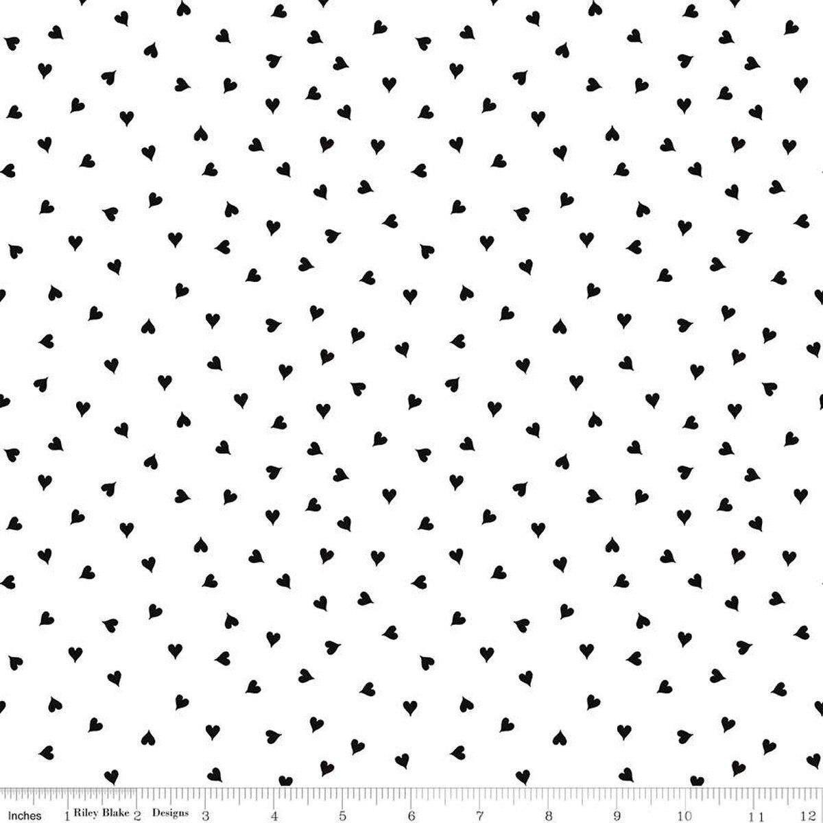 Take Heart Small Hearts in White - 1/2 Yard Increments, Cut Continuously - by J. Wecker Frisch for Riley Blake Designs