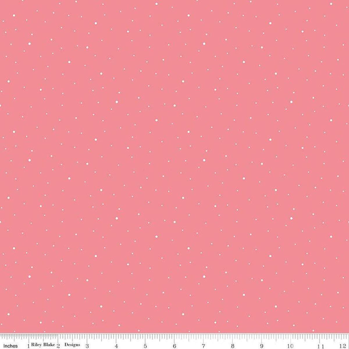 Sugar Pink Dapple Dot - 1/2 Yard Increments, Cut Continuously - by Riley Blake Designs