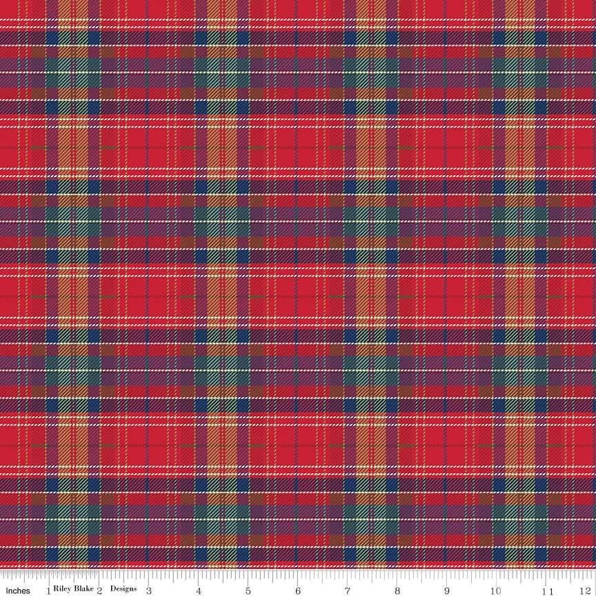 More Christmas Wishes Lumberjack Plaid in Red - 1/2 Yard Increments, Cut Continuously - by Riley Blake Designs